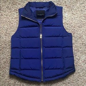 Talbots Navy Puffer Vest